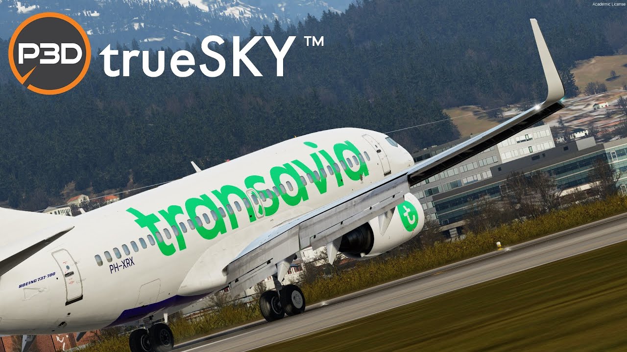 P3D V5.1 HF1|Flying the amazing circle to land approach into Innsbruck RW08 LOWI | PMDG 737-700NGXu
