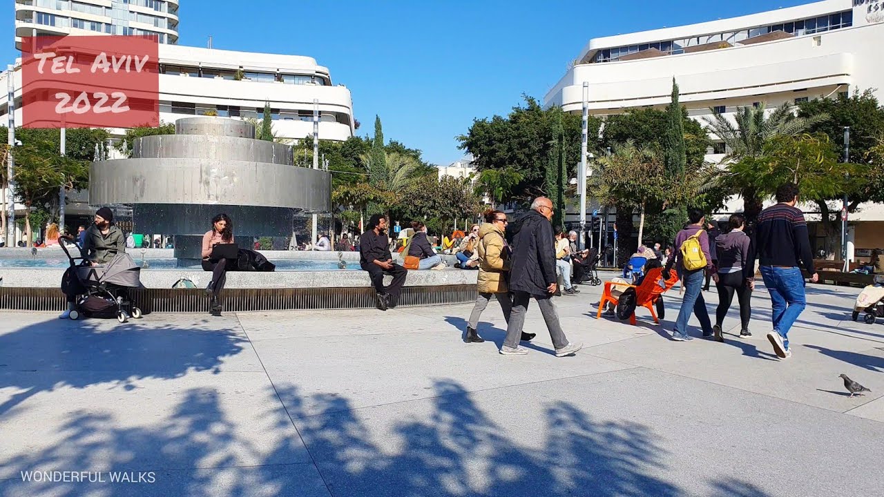 Walking in TEL AVIV, DIZENGOFF Street, Israel