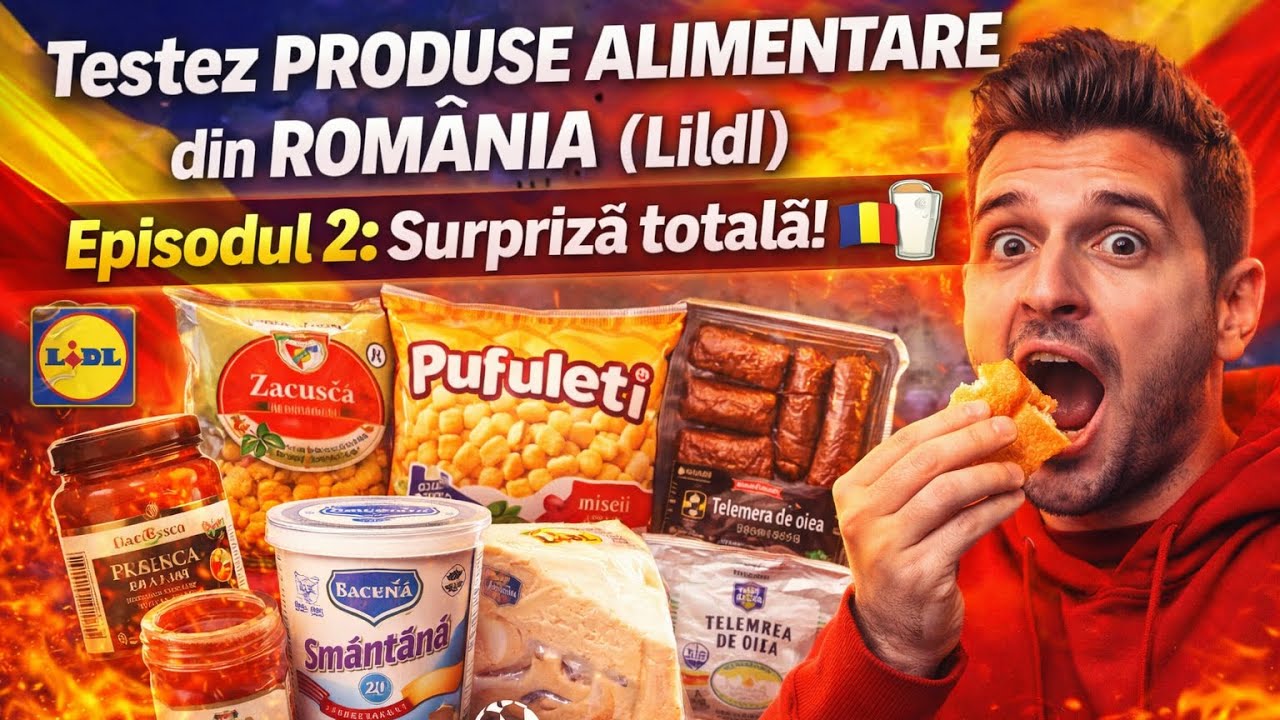 Testez PRODUSE ALIMENTARE din ROMÂNIA (Lidl) | Episodul 2: Surpriză totală! 🇷🇴🥛