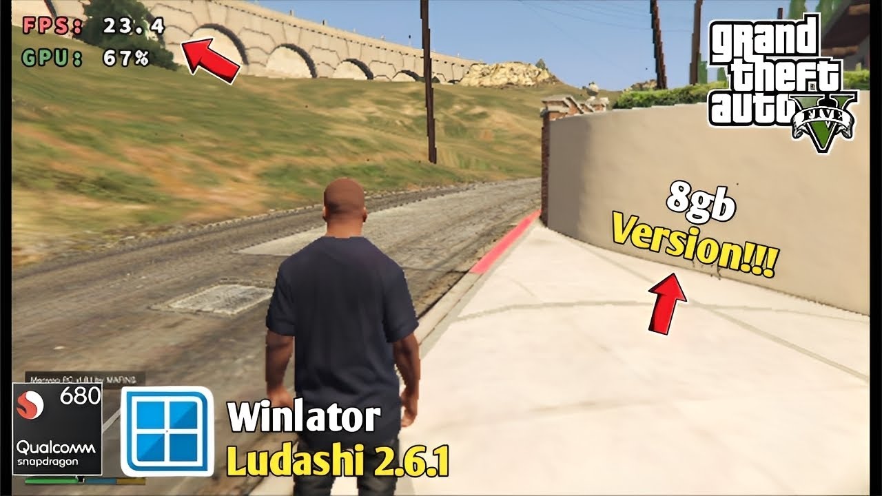I tried GTA V Lite 8GB low settings on Snapdragon 680
