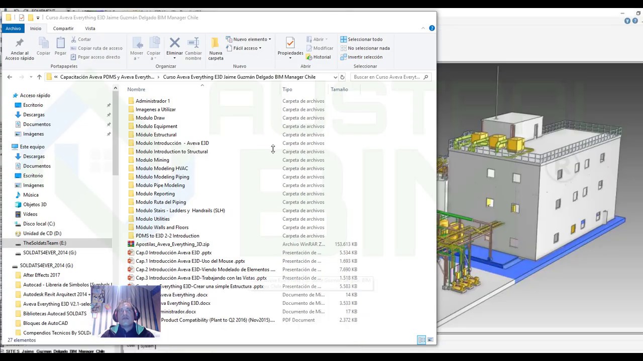 Aveva Everything E3D 2.1 Training Pipe Basic 2019-2020 por Jaime Guzman Delgado El BIM Manager Chile