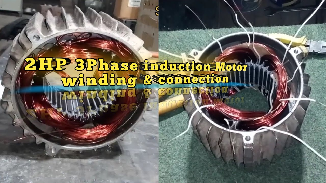 2HP 3Phase induction Motor winding connection 36 Slots _1440 Rpm मोटर  #3phasemotorwinding  #motor