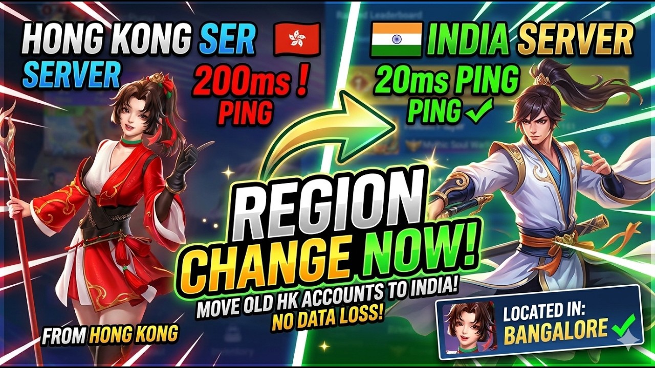 Change Your HK Server to India | Honor of India | #hokindia #honorofkingsindia