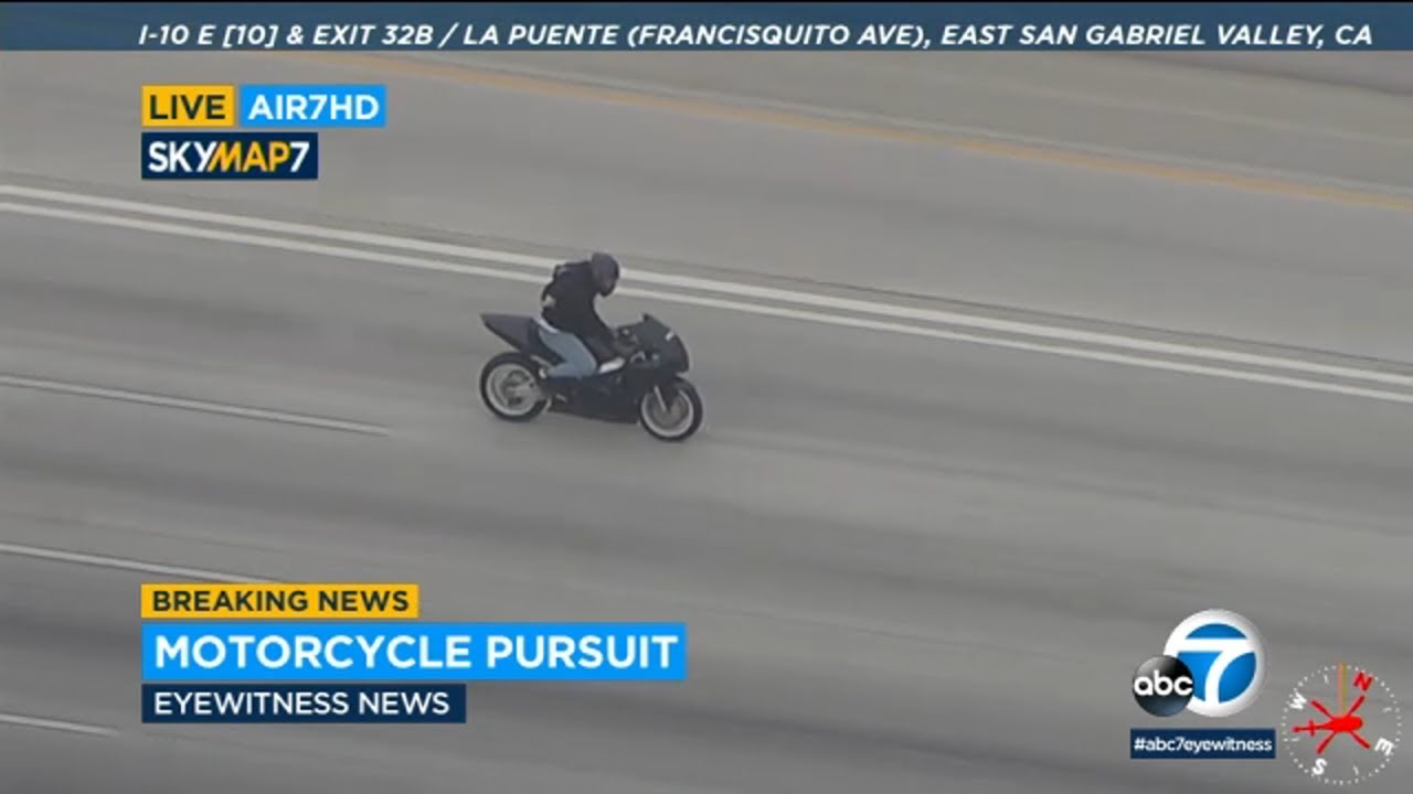 Motorcyclist leads authorities on high-speed chase through San Gabriel Valley | ABC7