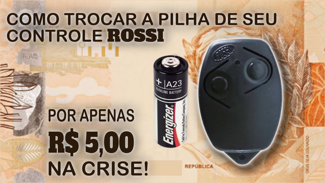 Controle Rossi Nano - Como trocar a pilha bateria do portão
