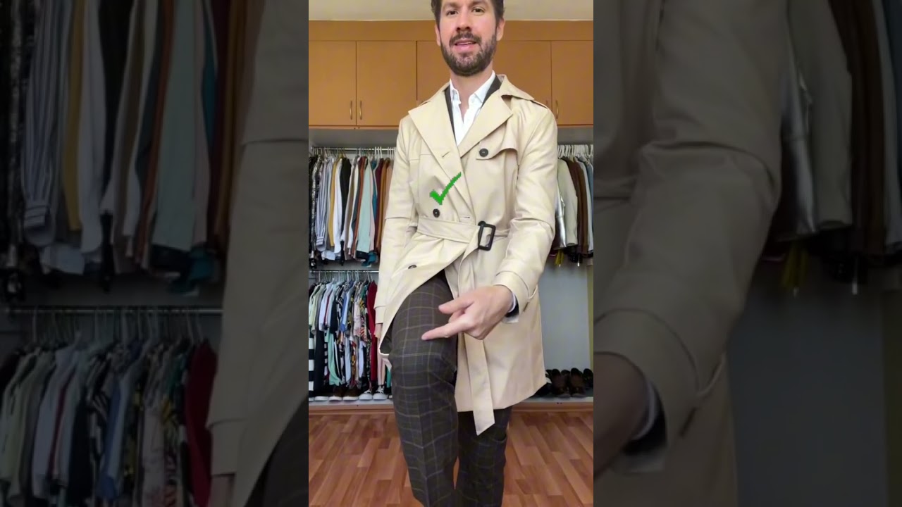 Errores al vestir GABARDINA (TRENCH COAT) Para Hombres # 
