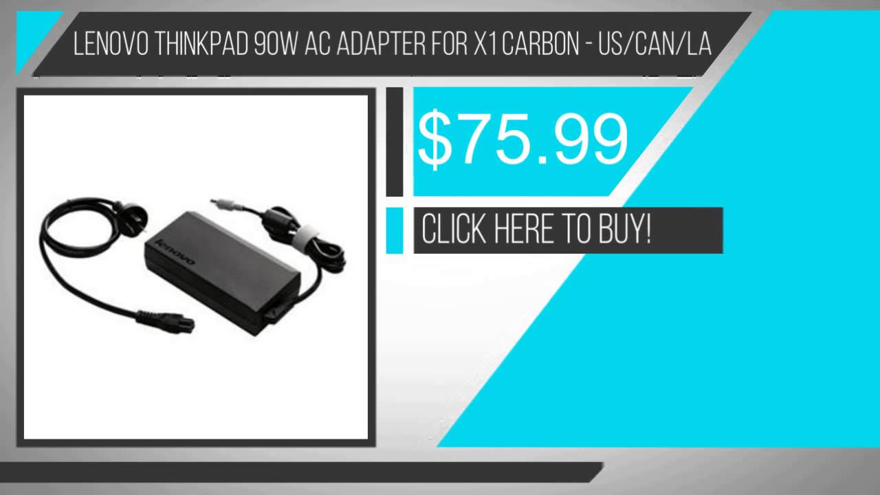 Lenovo ThinkPad 90W AC Adapter for X1 Carbon - US/Can/LA