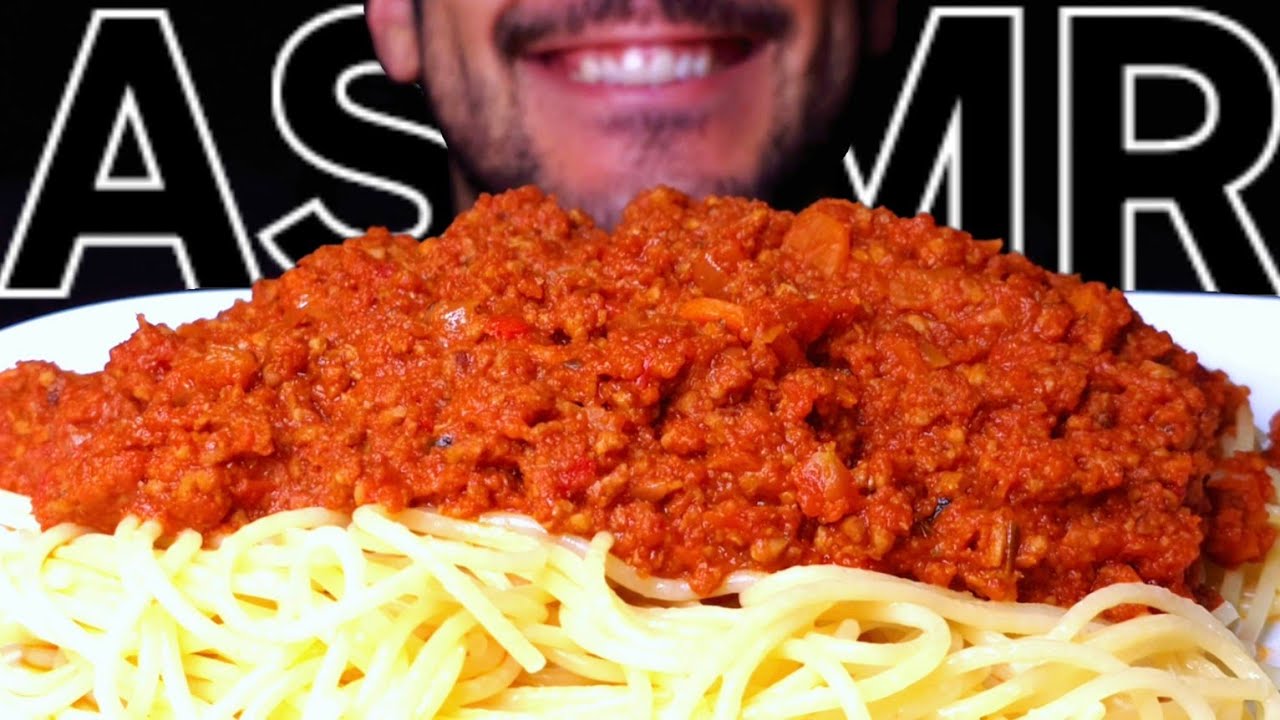 ASMR SPAGHETTI BOLOGNESE PARMESAN PASTA (EATING SOUNDS) NO TALKING MUKBANG