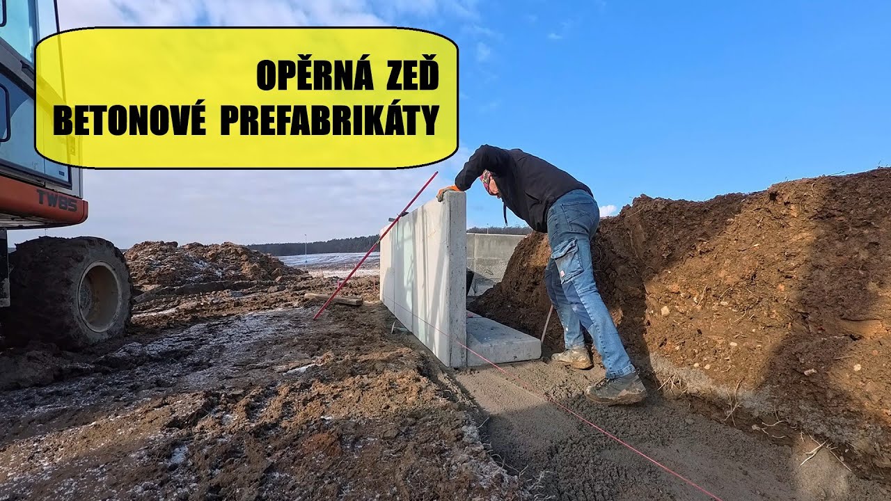 Opěrná zeď - betonové prefabrikáty