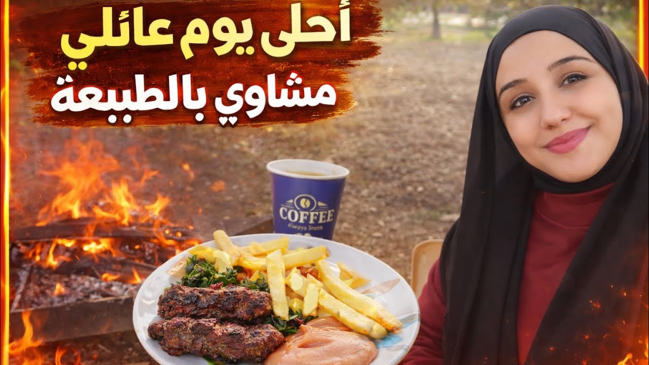 من البيت للبرية 😍حضرنا مشاوي على الحطب آخر مشوار قبل رمضان 🌙 