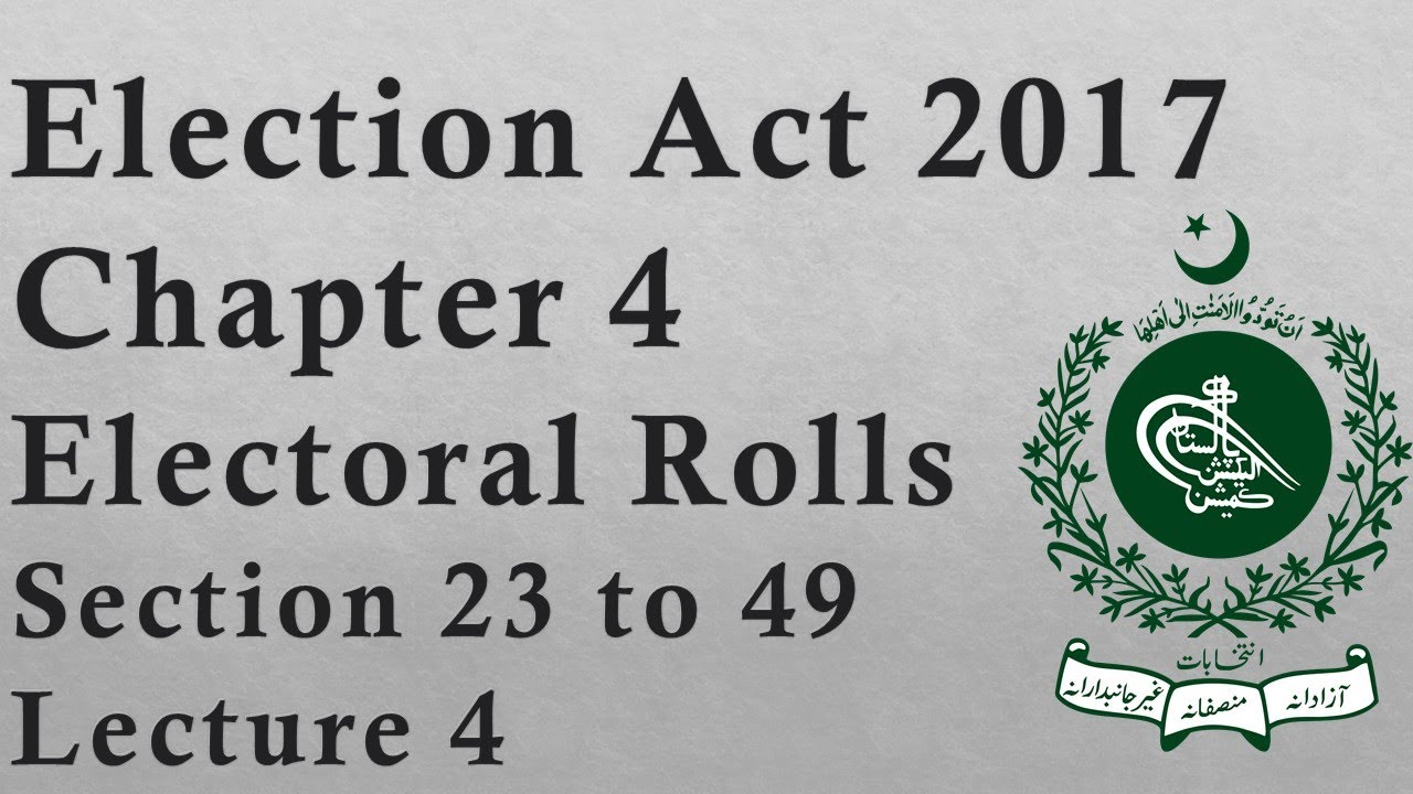 Election Act 2017 | Chapter 4 | Section 23 to 49 | Lecture 4 | Election Officer Test