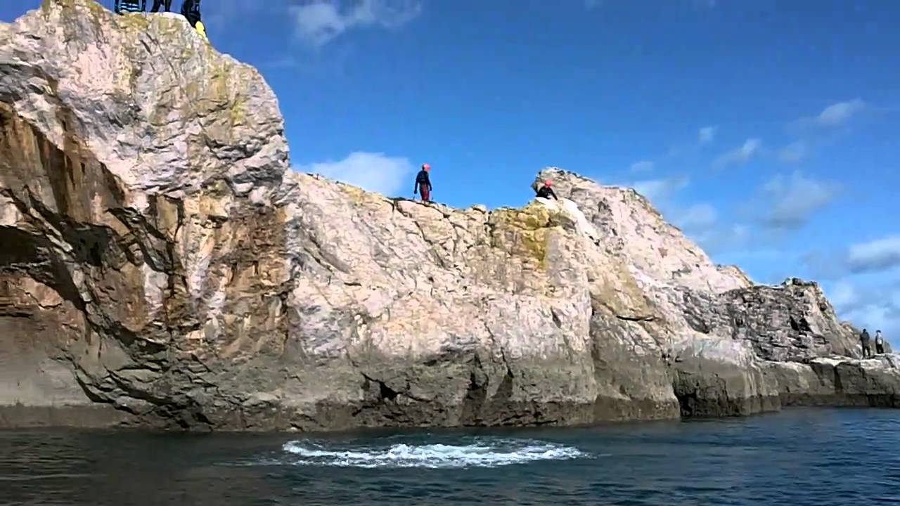 Cave Jump - Coasteering Devon - www.bluedotadventure.com
