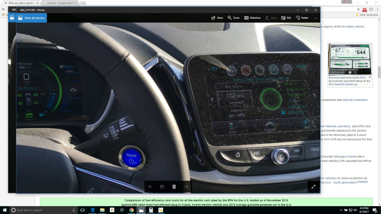 2017 Chevy Volt Charging Efficiency- Rough Cut