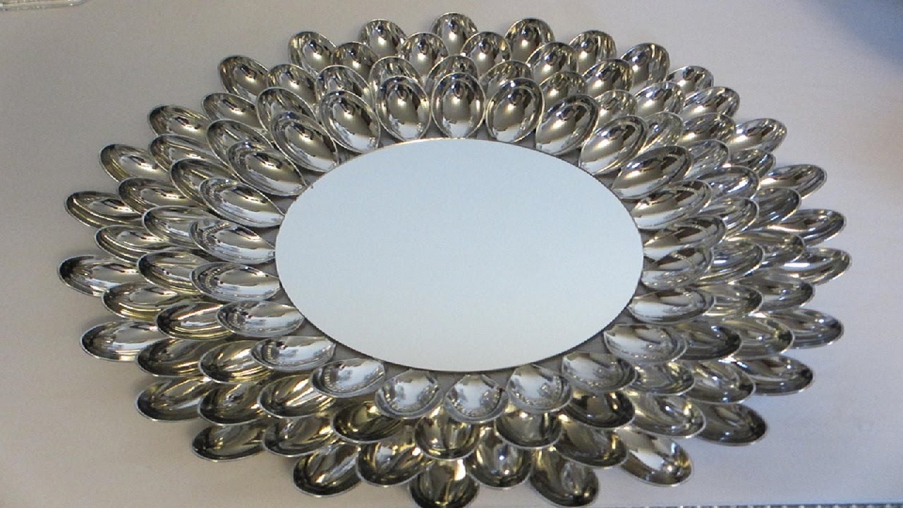DIY Flower Mirrors Made from Silver Spoons | Glam Wall Decor | Dollar Tree DIY