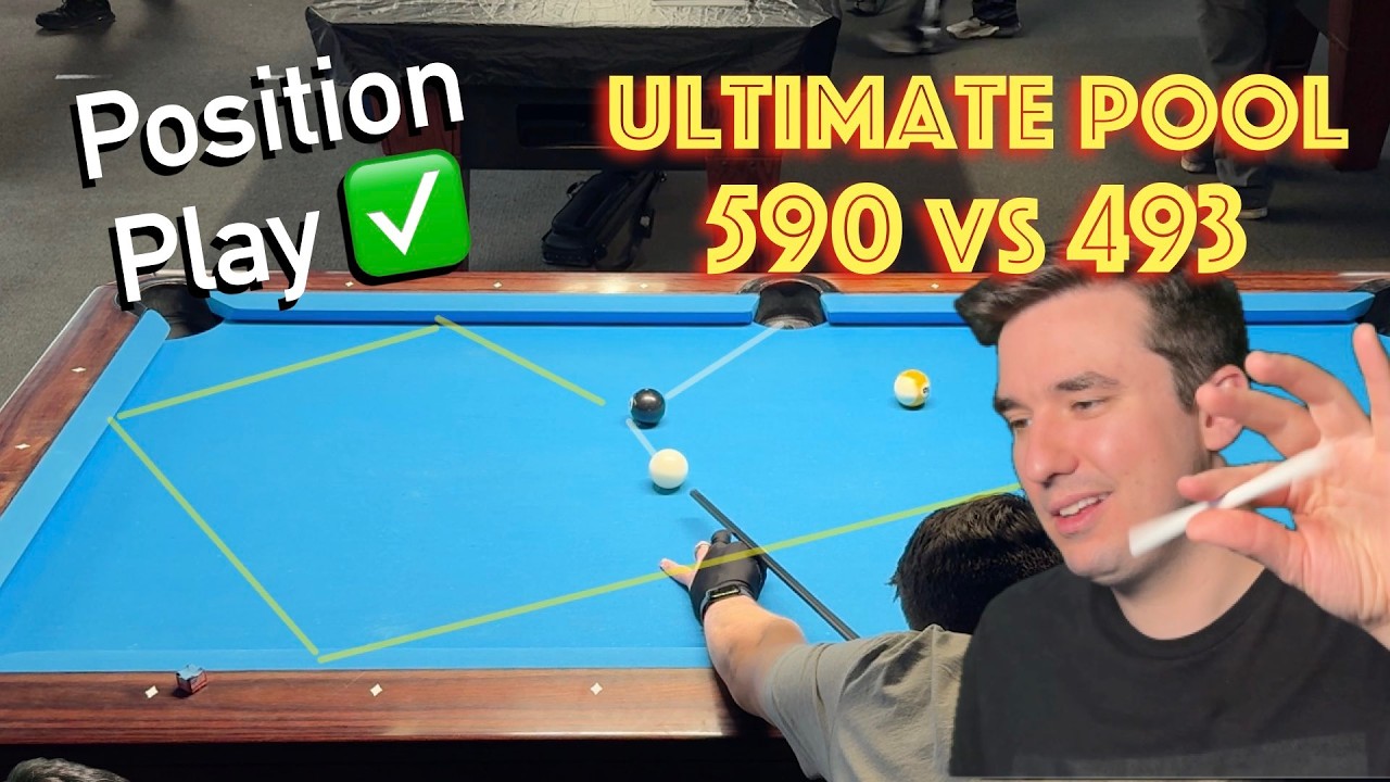 POSITION PLAY LIVE through a full match!! Ultimate Pool Amateur 10-BALL Match 590 vs 493