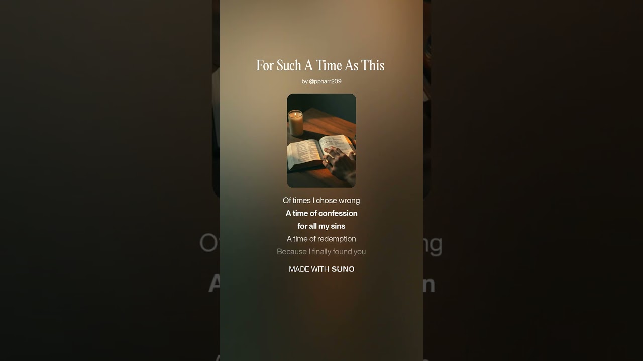 For Such A Time As This 