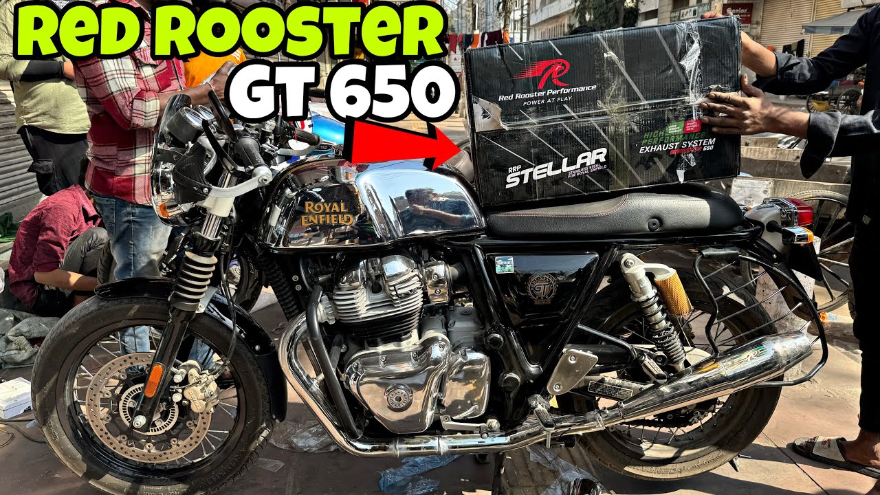Gt 650 Red Rooster performance exhaust 🧨| ￼ gt 650 modified | interceptor Exhaust 😱