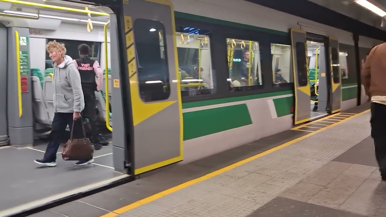 Transperth C Series Set 131 Arrives and Departs Perth Underground for Yanchep.
