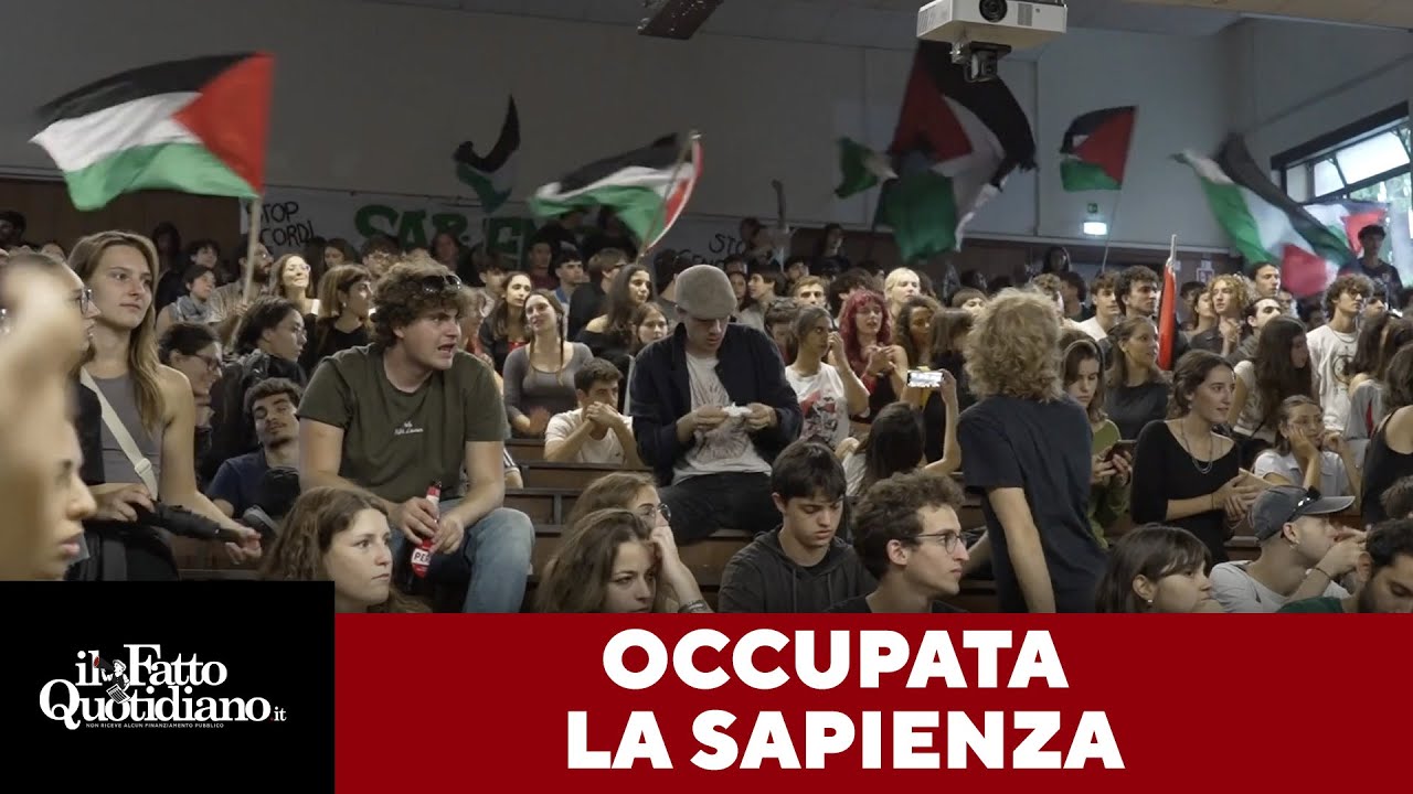 Gaza, alla Sapienza gli studenti interrompono le lezioni: Scienze politiche occupata