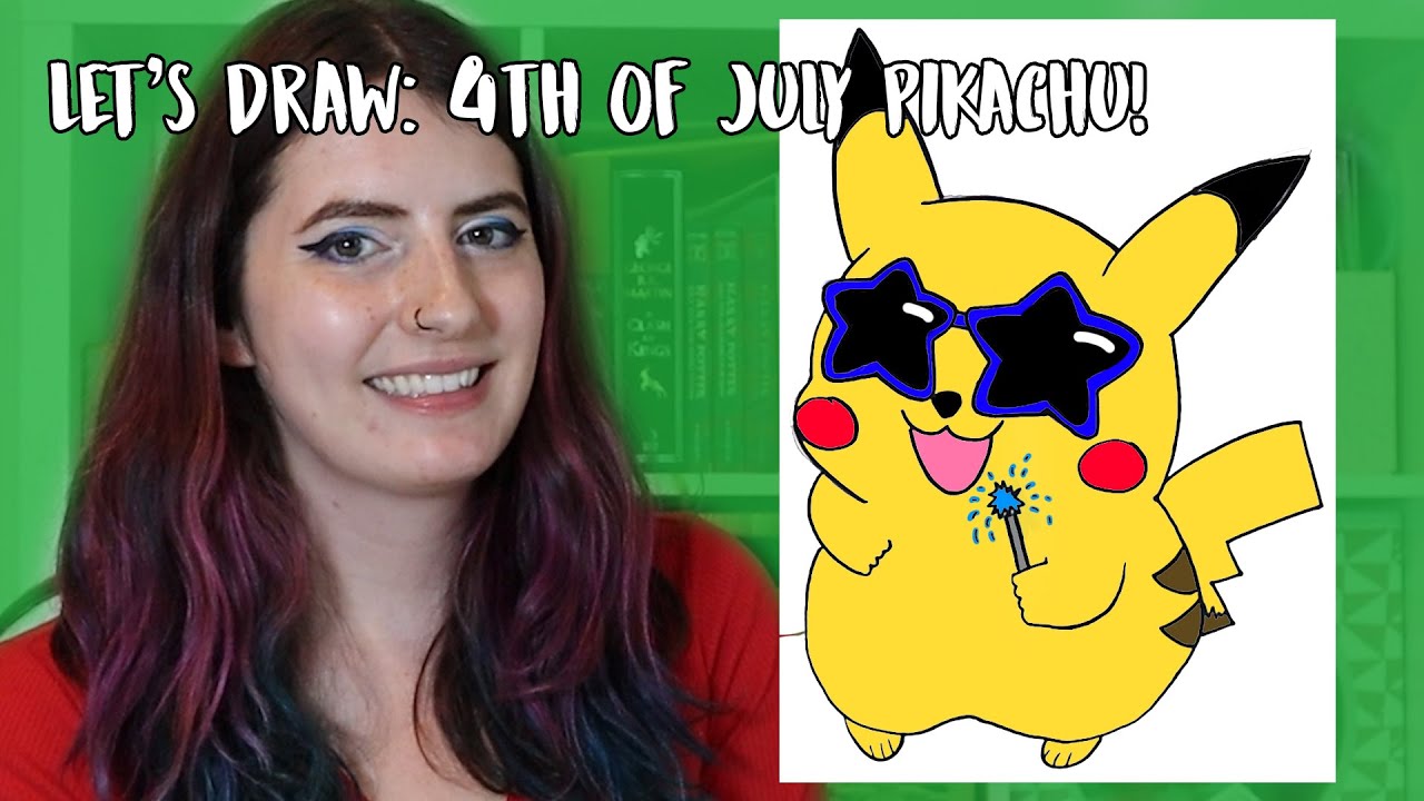 Let's Draw: 4th of July Pikachu!