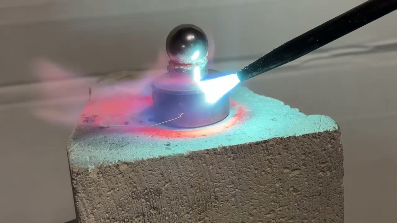 Silver Soldering Ball Brackets to Hold Work on my Air Bearing Surface Grinder