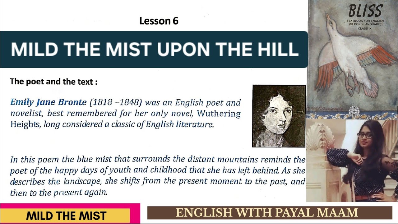 MILD THE MIST UPON THE HILL LESSON 6 BLISS CLASS IX WBBSE