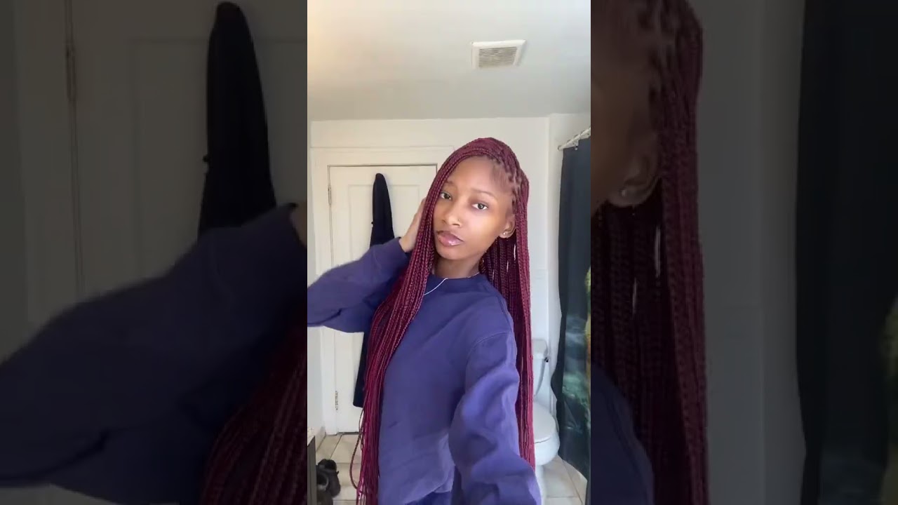 extra small box braids on my tiny afro 