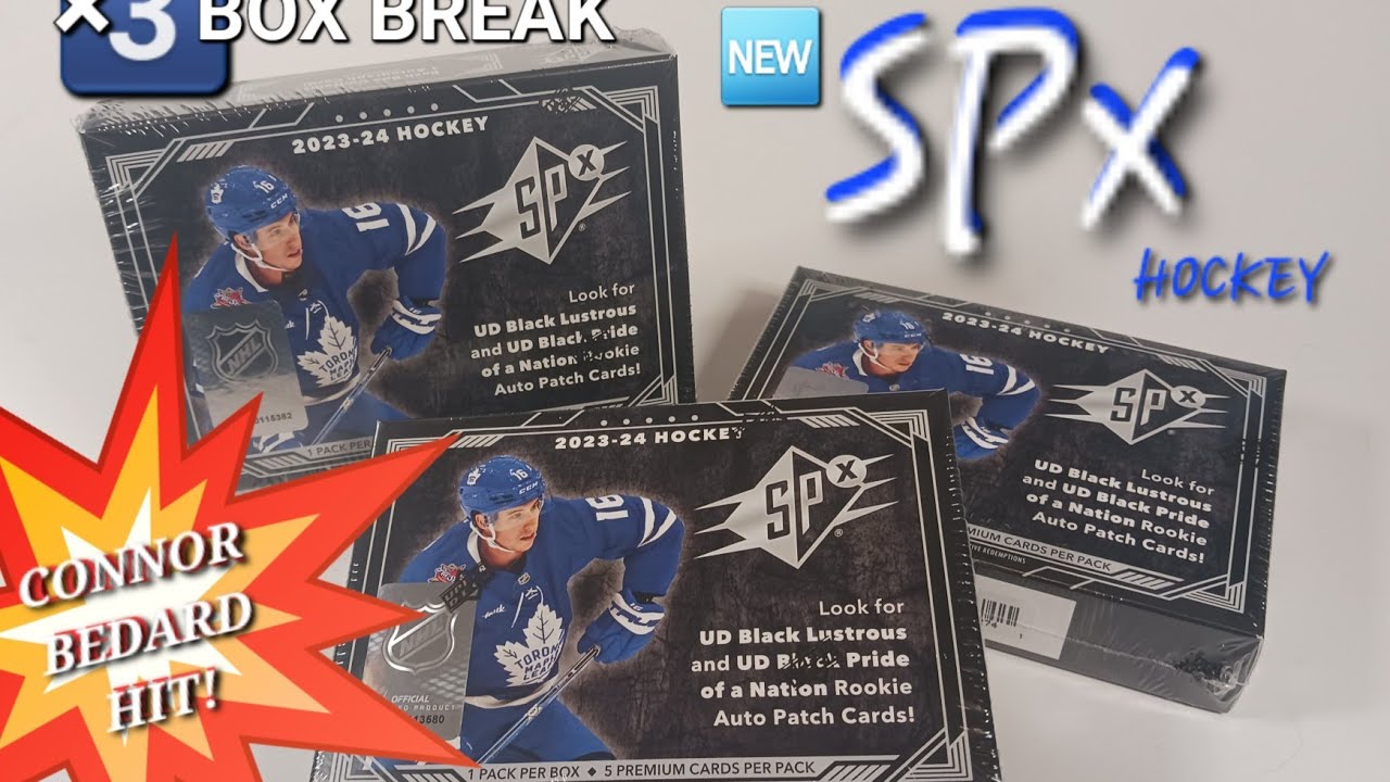 THIS IS WHY YOU RIP! 🔥➡️🆕️ 2023-24 UPPER DECK SPx HOCKEY 🏒 x3 BOX BREAK WITH CONNOR BEDARD HIT! 🎯