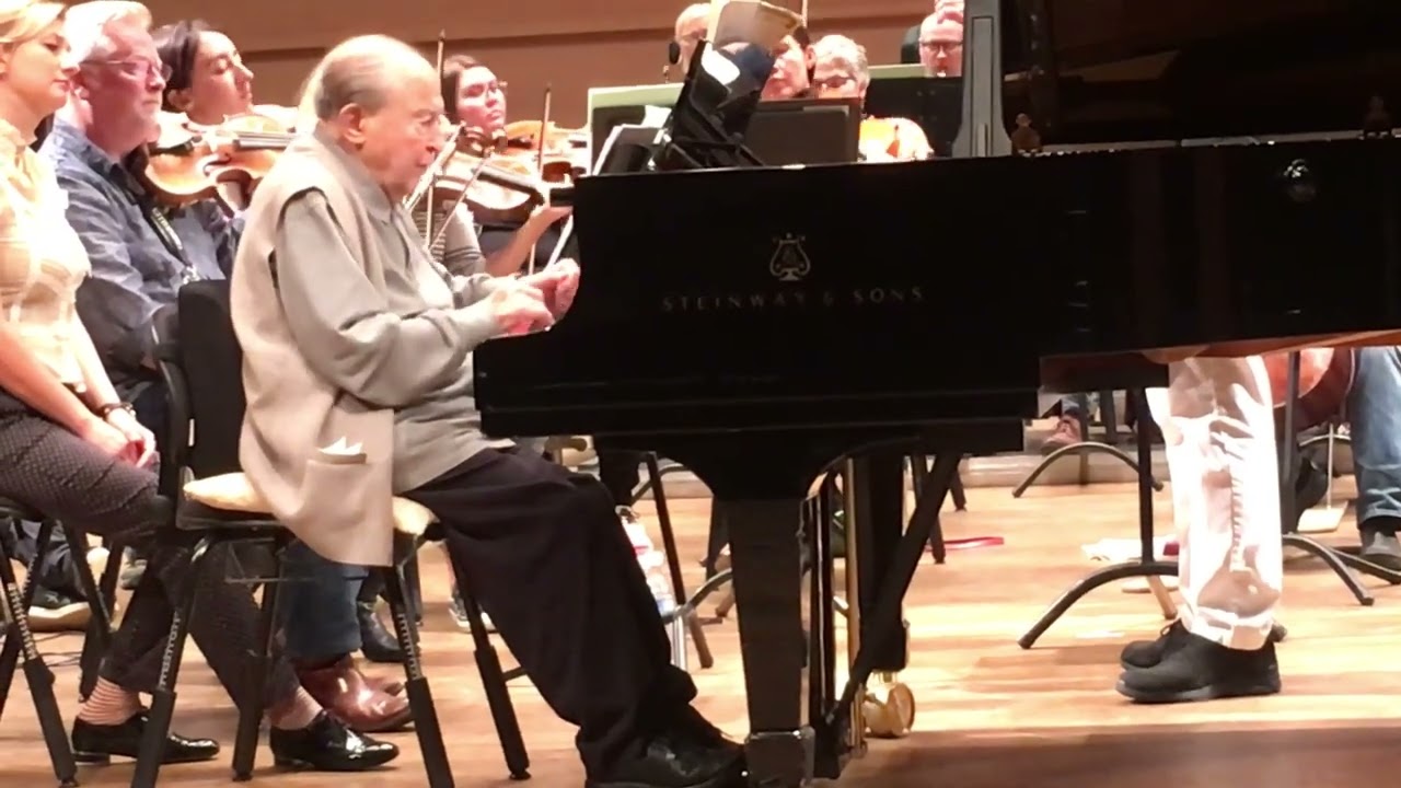 Menahem Pressler rehearsing Beethoven Piano Concerto No 1 in Bergen 2017