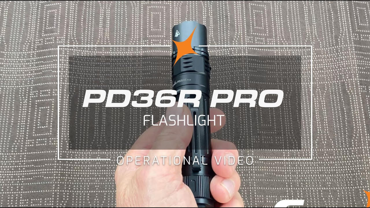 Fenix PD36R PRO Flashlight Operational Demonstration Video