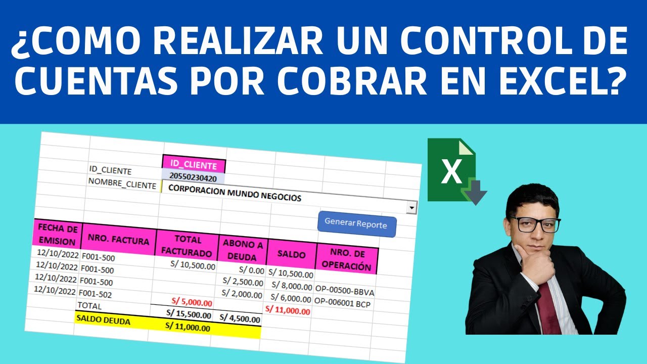 ¿Como realizar un control de cuentas por cobrar en Excel? Paso a paso