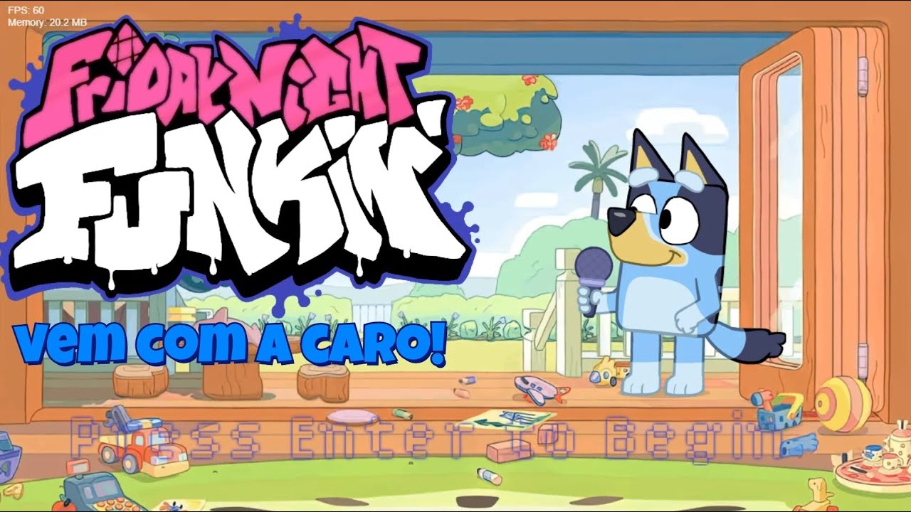 Bluey! FNF Bluey (Friday Night Funkin') aqui no canal. Vem com a Caro! #bluey