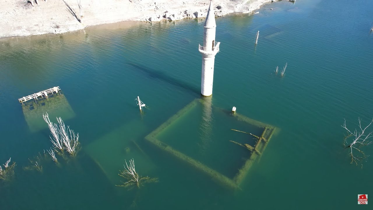 KURAKLIK BAŞLADI. DROUGHT IN EUROPE, SULARA GÖMÜLEN KÖY 12 YIL SONRA ORTAYA ÇIKTI. PUSAT, SİVAS