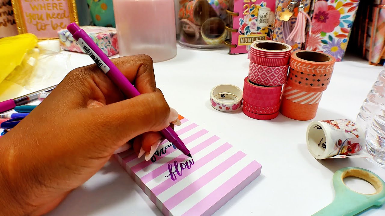 journal with me, craft room clean with me, books and tea daily vlog