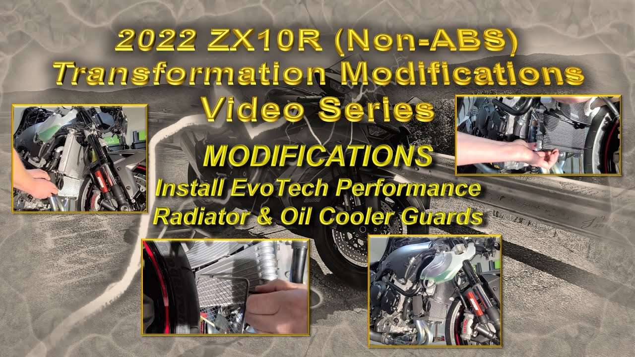 (015) Install Radiator/Oil Cooler Guards: 21-25 #NinjaZX10R Transformation Mods Video Series