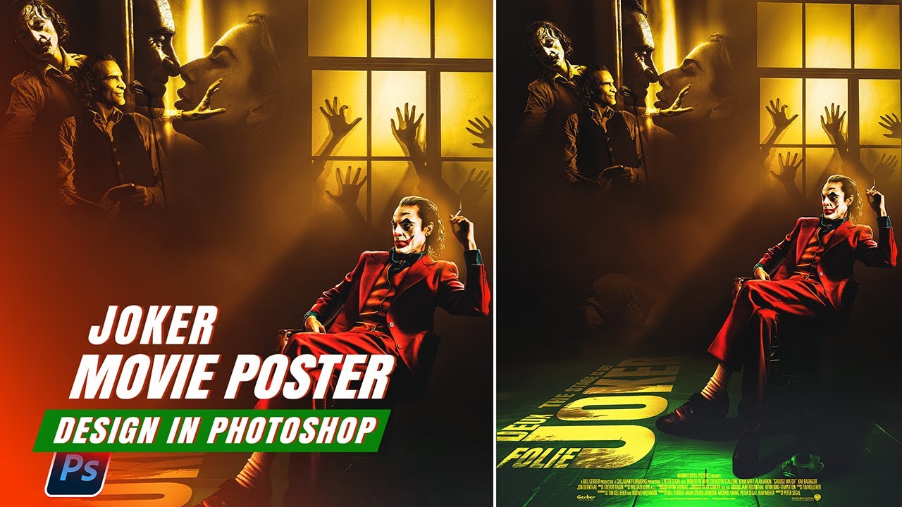 Joker Movie Poster Design in Photoshop: Step-by-Step Tutorial #photoshoptutorial