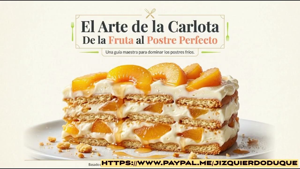 La carlota de durazno, un postre frío mexicano que destaca por su sencillez al no requerir horno