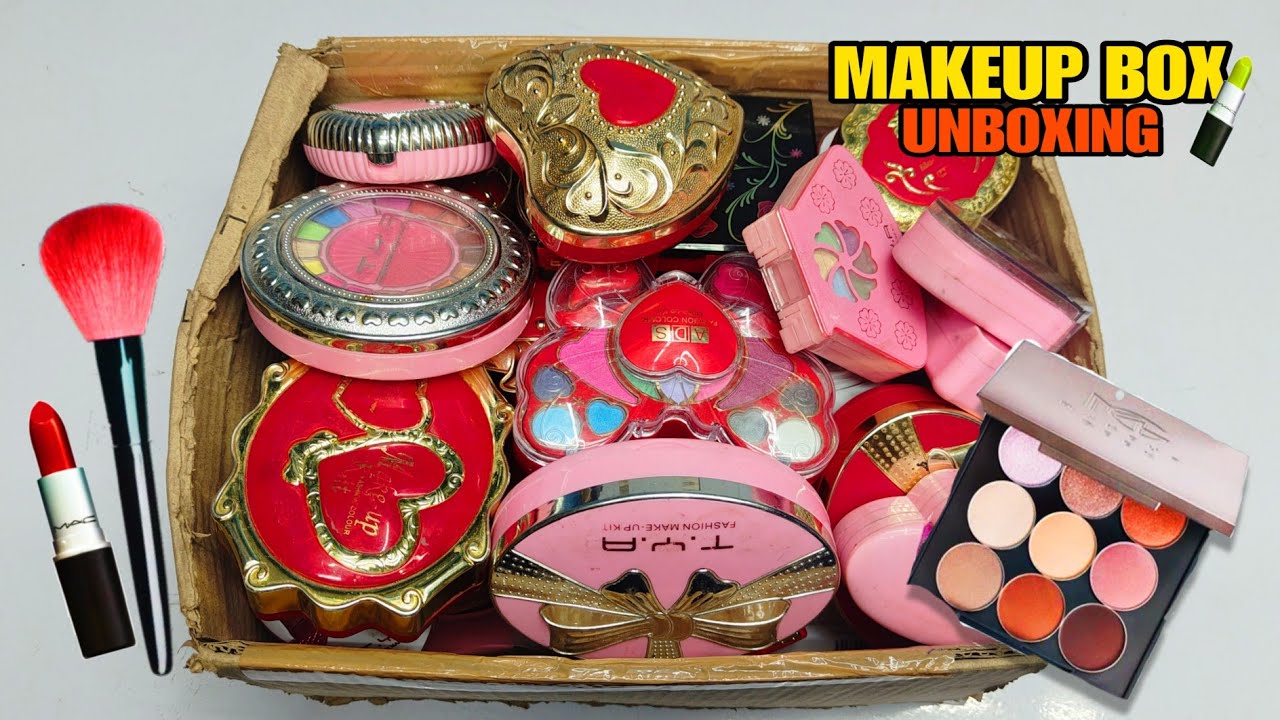 Unboxing Big Makeup Box Kits, Barbie Makeup Kit, Makeup box Collection,Free Gifts,Makeup Gifts 12/10