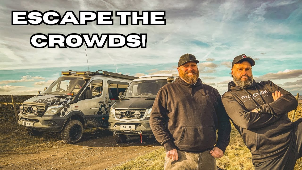 Relaxing off grid camp and off roading in campervans.