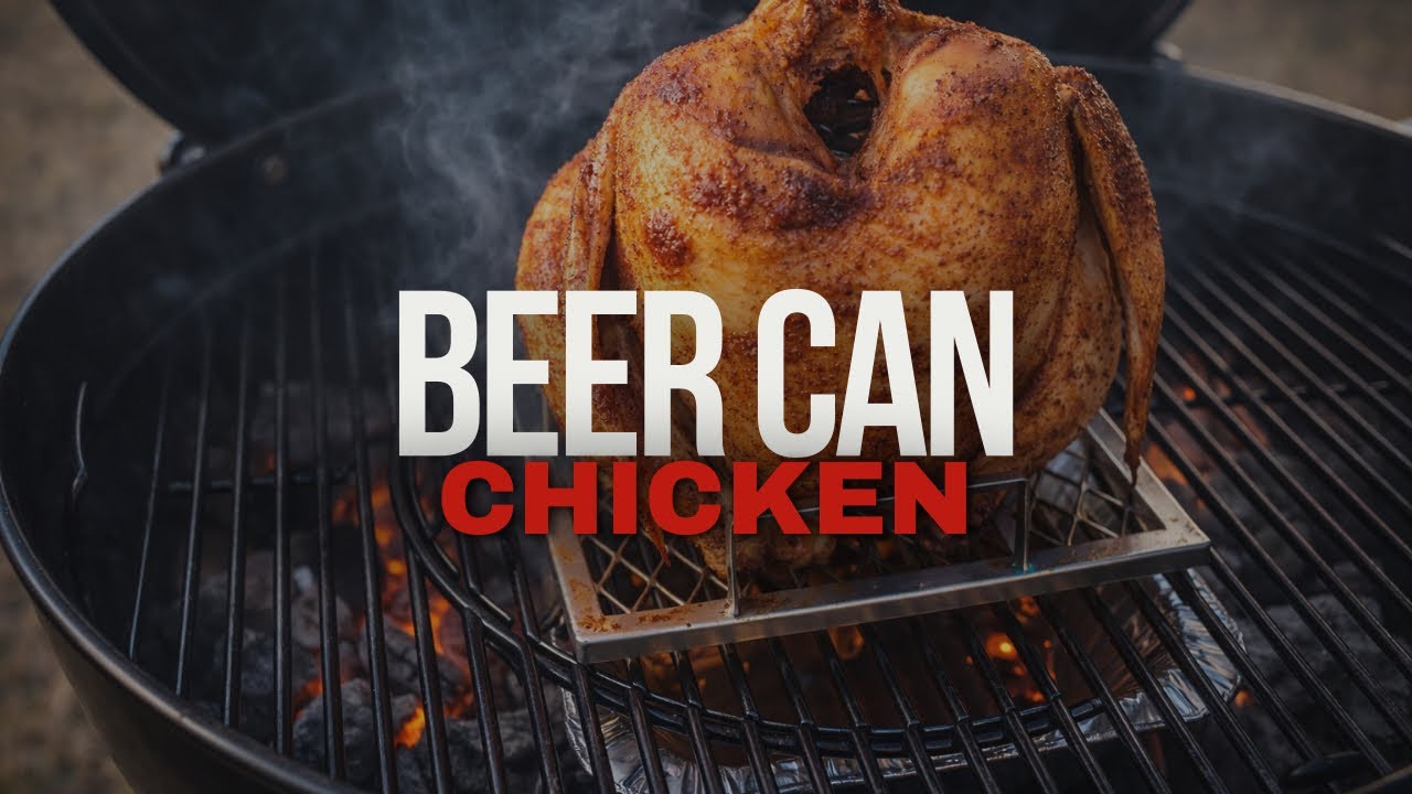 Beer Can Chicken on the Weber Kettle #smokedchicken 