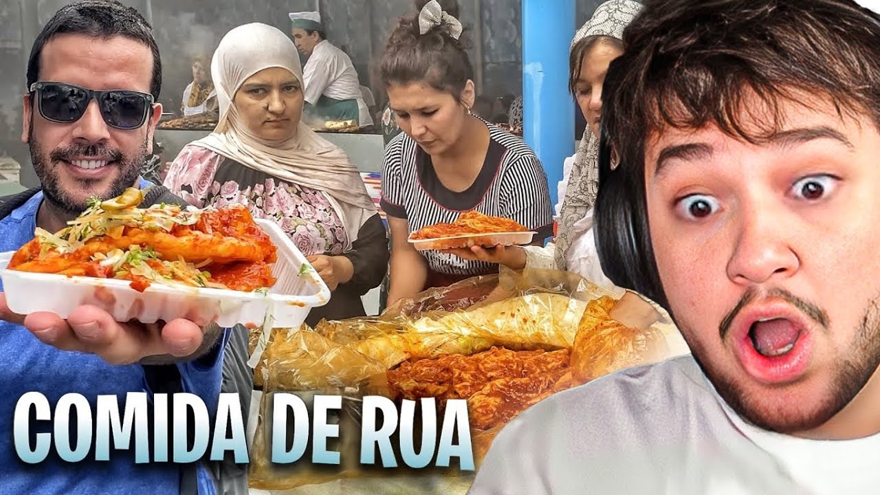 PROVANDO COMIDA DE RUA NO UZBEQUISTÃO! - React Sou Mochileiro