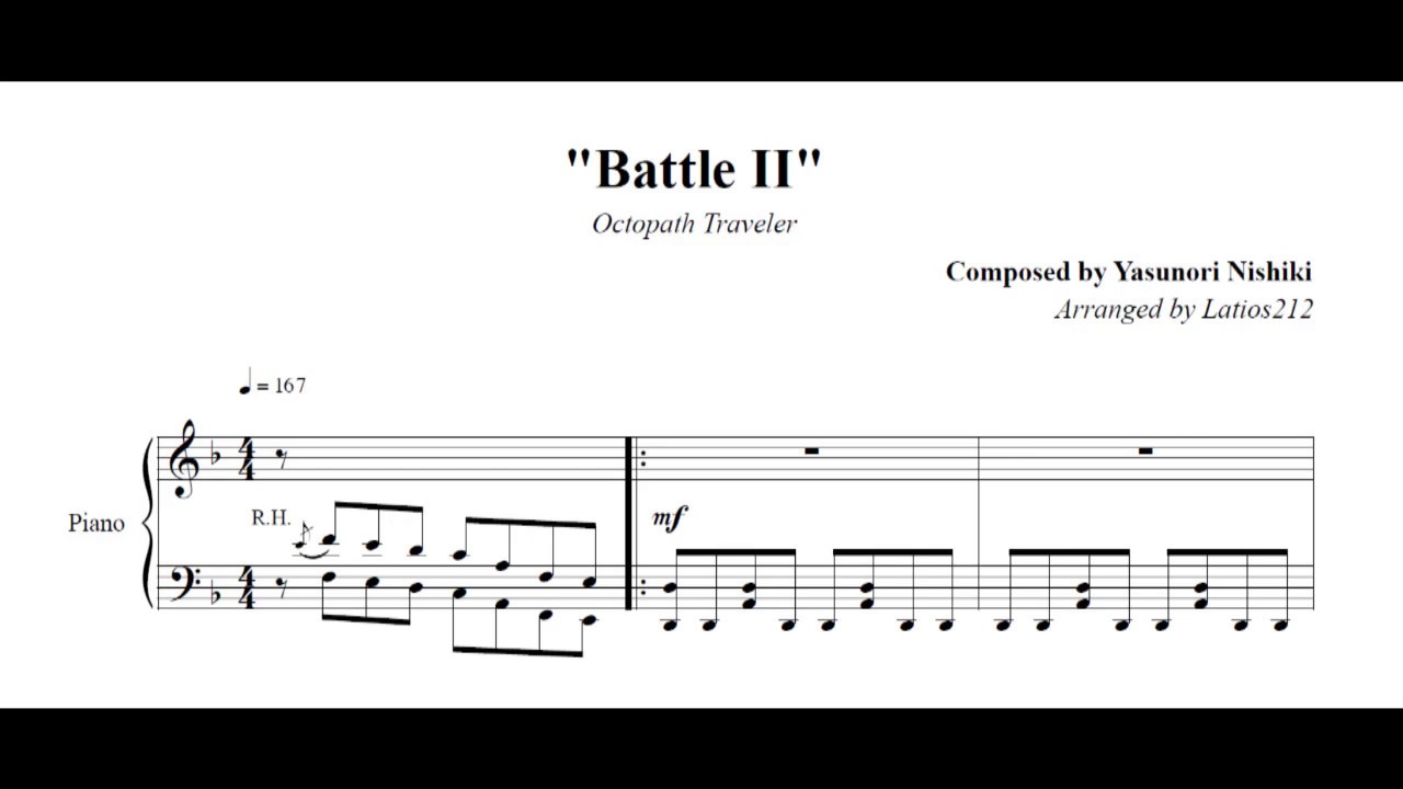 Octopath Traveler - Battle II (Piano Sheet Music)