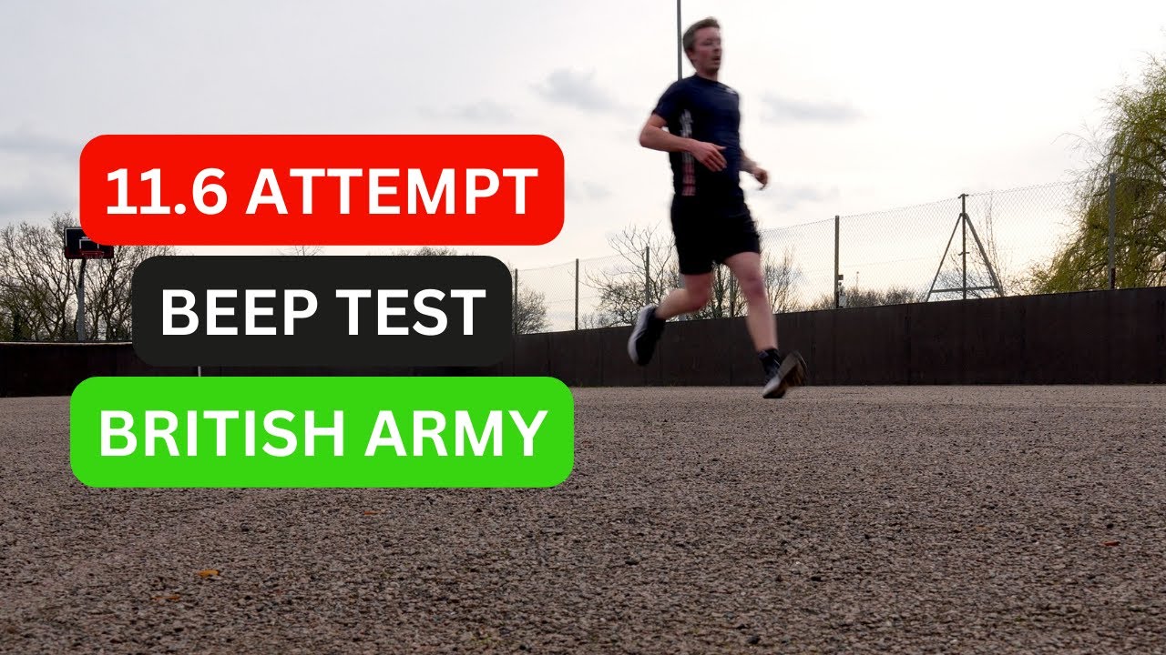 British Army Beep Test 11.6 Attempt - Parachute Regiment Minimum Standard