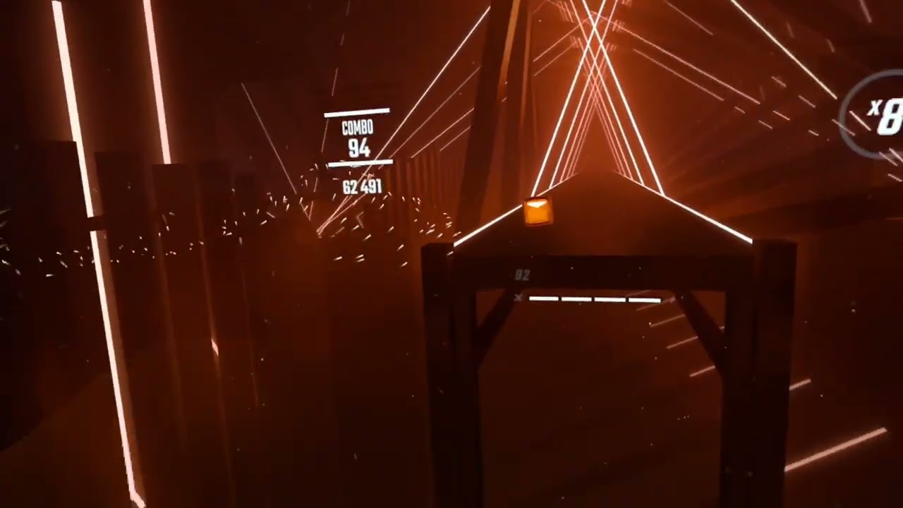 Playing beat saber