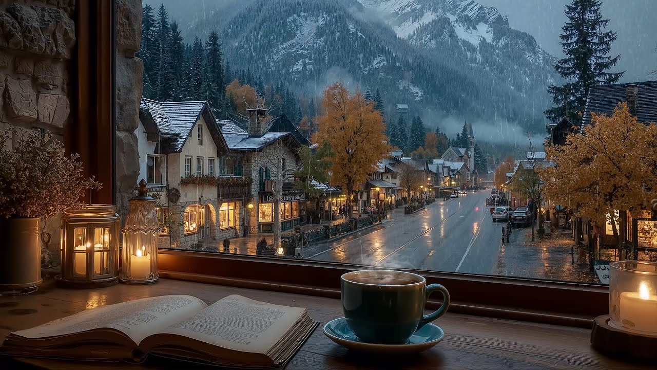 Rain Sound On Window with Soft Jazz Piano |  Gentle Jazz Music for Deep Focus, Study & Work