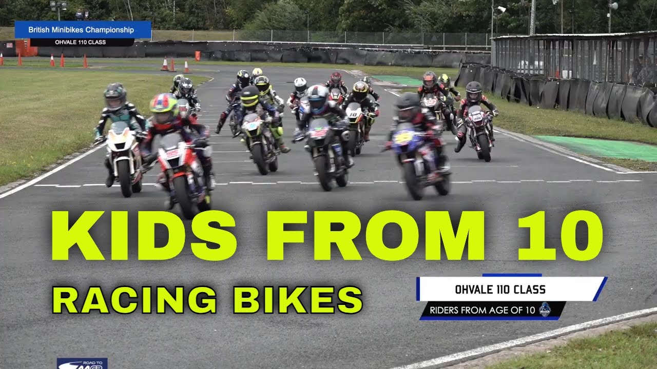 KIDS Racing Motorcycles: MINIGP 110 RACE, Three Sisters, Wigan Britissh Minibikes Rd 4