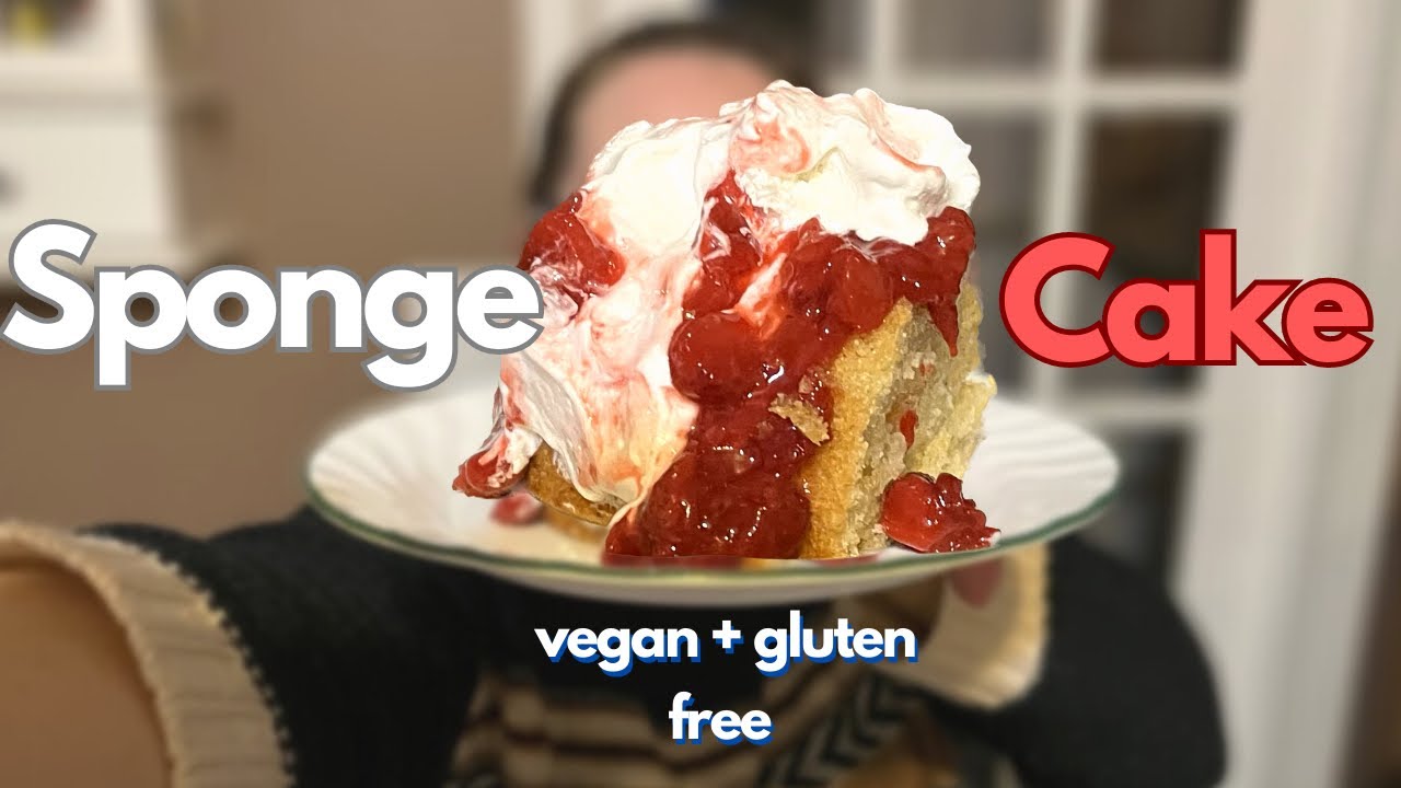 The EASIEST Sponge Cake Recipe / VEGAN + GLUTEN FREE!