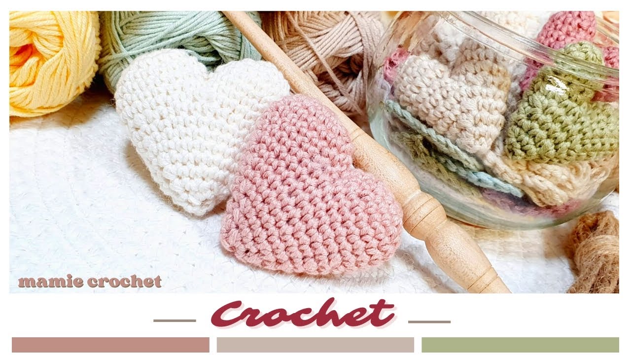 💗COEUR TAILLE MOYENNE AU CROCHET,  EN MOINS DE 30 MINUTES / TOUS PROJETS💗 𝐓𝐔𝐓𝐎 @𝐌𝐚𝐦𝐢𝐞𝐂𝐫𝐨𝐜𝐡𝐞𝐭