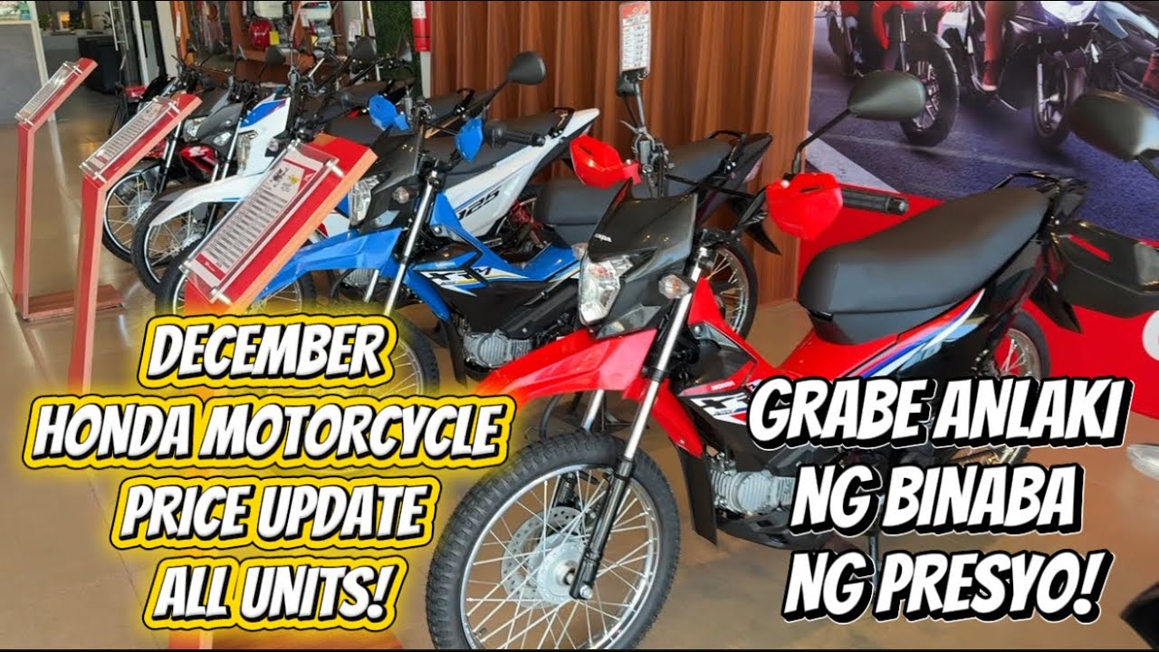 Honda Motorcycle December Price Update! Grabe ang laki ng pa discount!😱