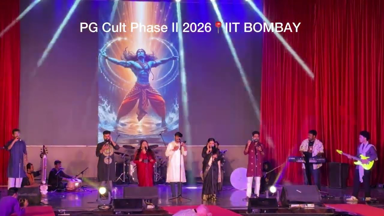 IIT Bombay 📍PG CULT PHASE II  2026. ॐ नमः शिवाय 🙏🏻 #iitbombay #cultural #night #college #iit #aiims 